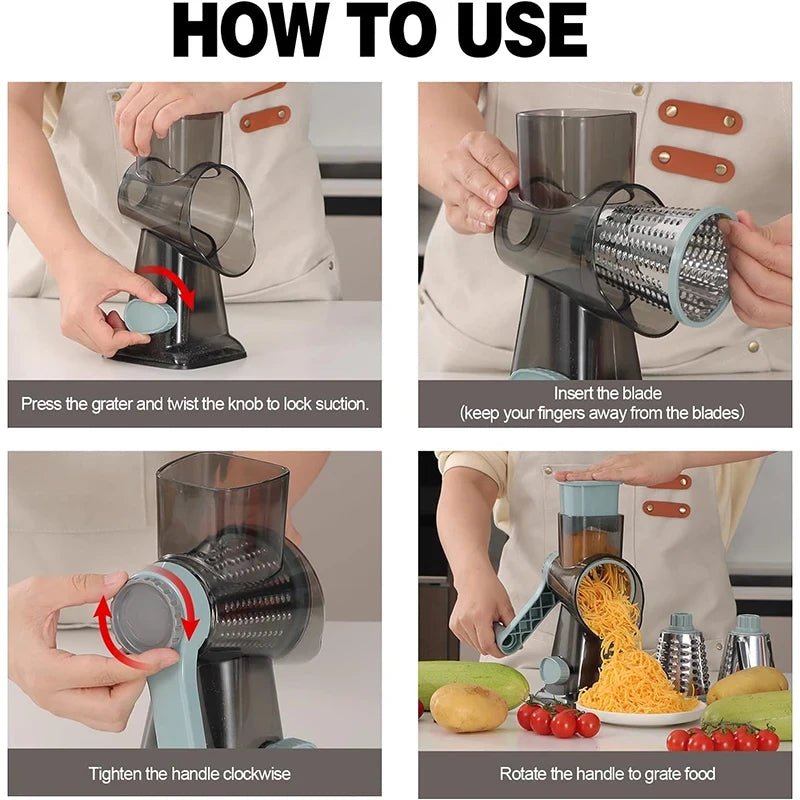 Versatile Manual Rotary Vegetable Slicer - NestifyVersatile Manual Rotary Vegetable Slicer